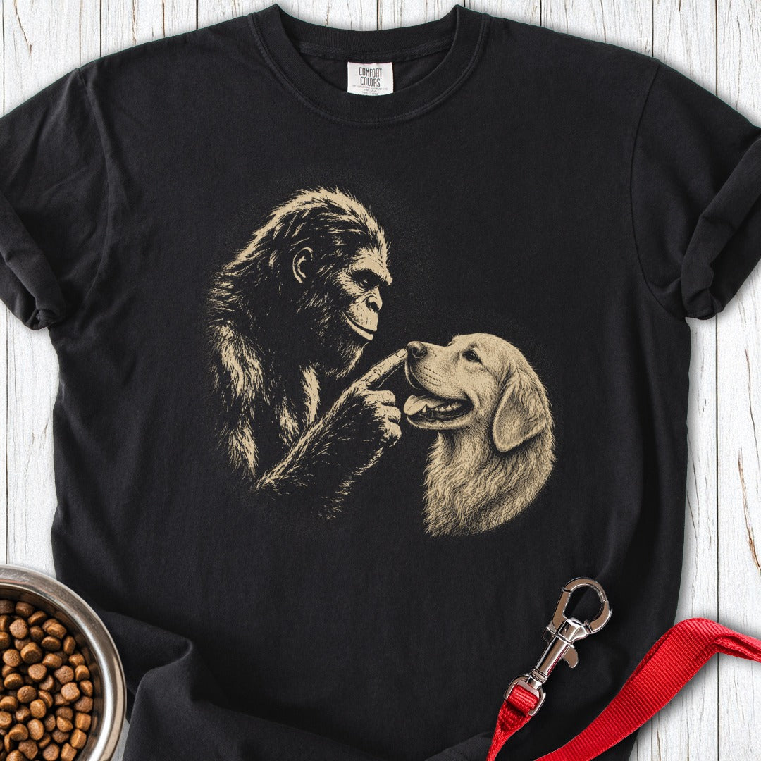 Bigfoot Golden Retriever Boop Premium Tee Black