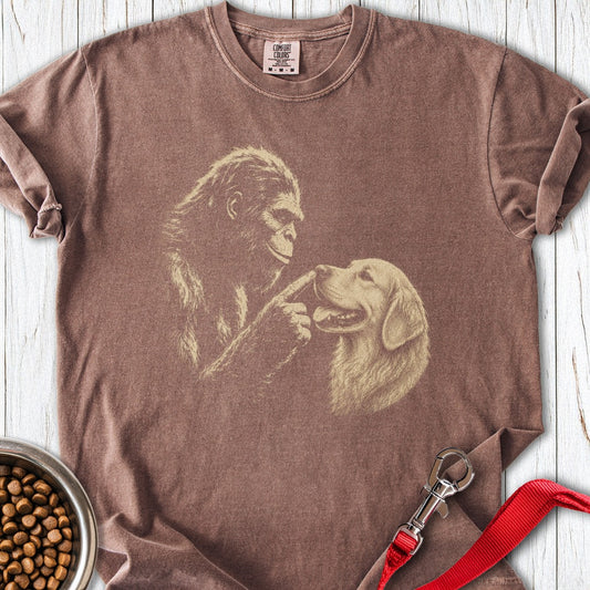 Bigfoot Golden Retriever Boop Premium Tee Espresso