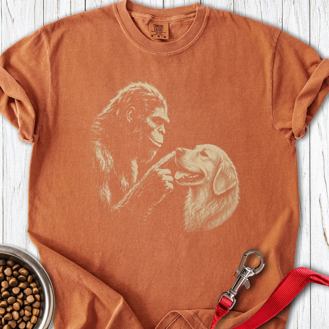 Bigfoot Golden Retriever Boop Premium Tee Yam