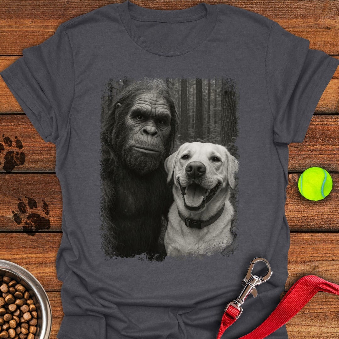 Bigfoot & Labrador Selfie Dark Heather