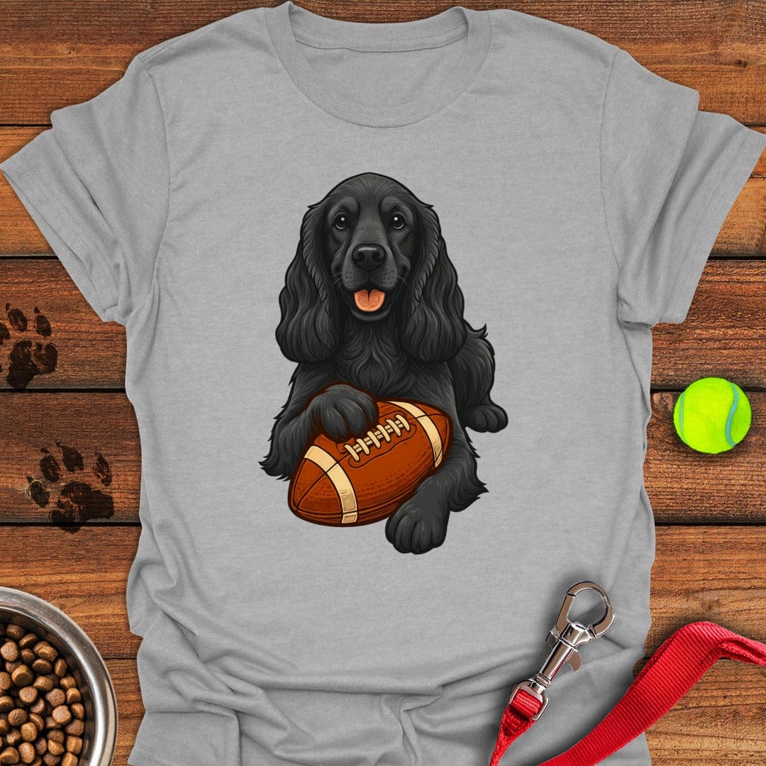 Black Cocker Spaniel Football Sport Grey
