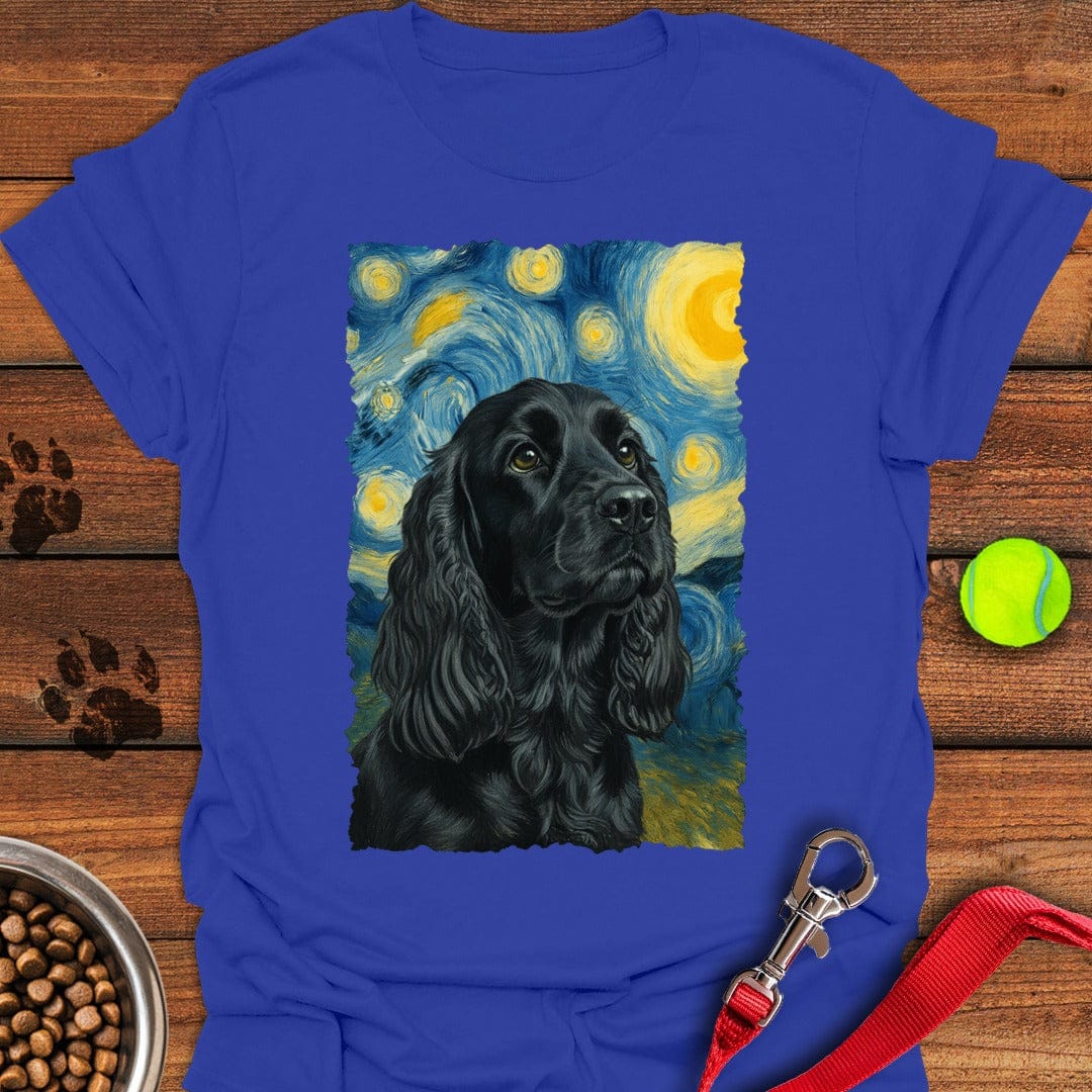 Black Cocker Spaniel Starry Night Royal