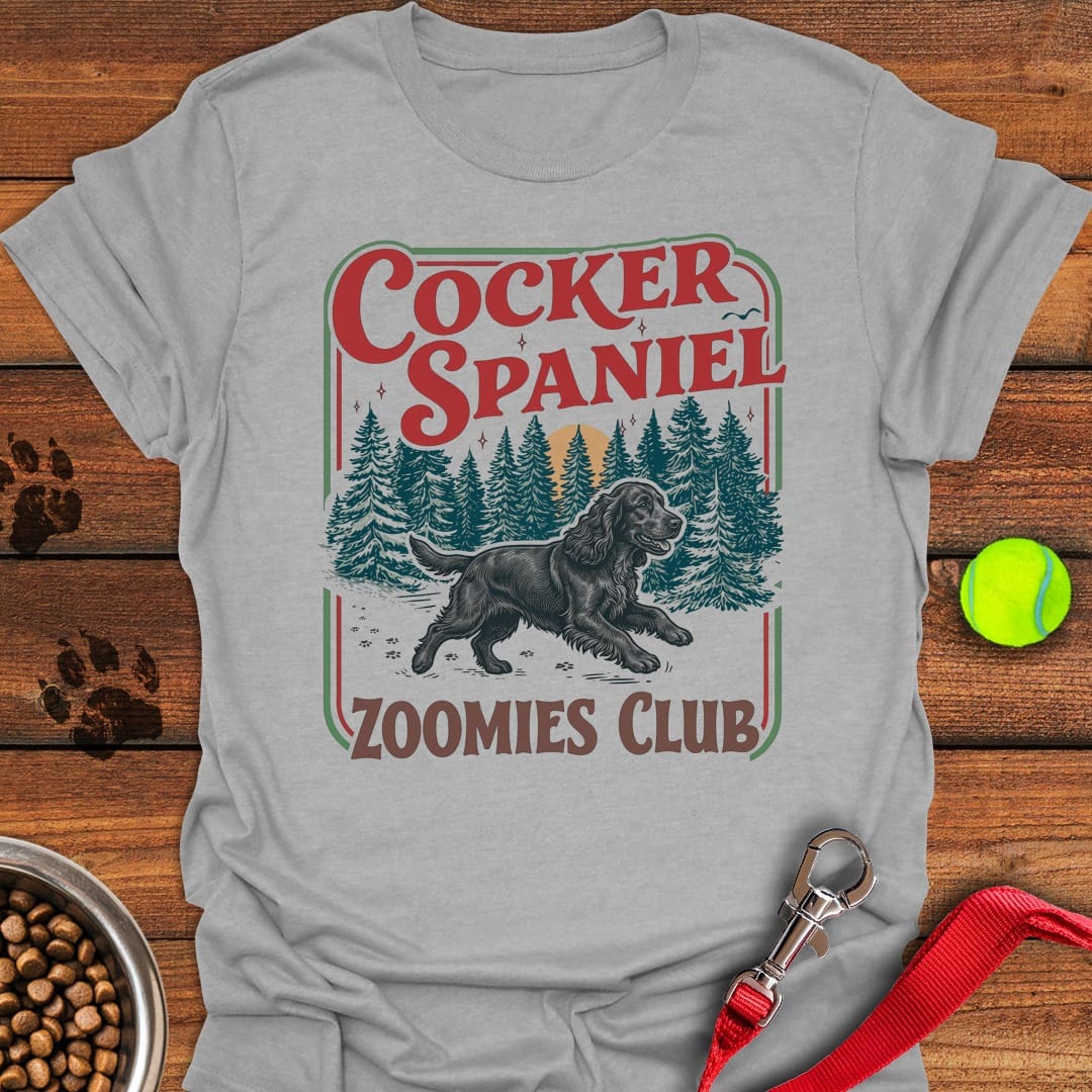 Black Cocker Spaniel Zoomies Club Sport Grey