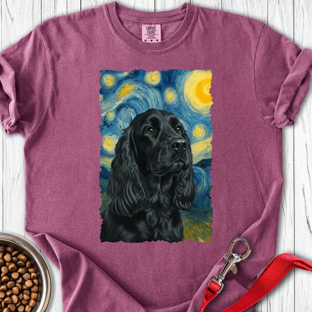 Black Cocker Spaniel van Gogh Premium Tee Berry