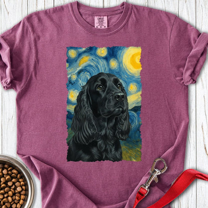 Black Cocker Spaniel van Gogh Premium Tee Berry