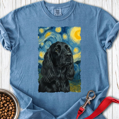 Black Cocker Spaniel van Gogh Premium Tee Blue Jean