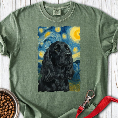 Black Cocker Spaniel van Gogh Premium Tee Moss