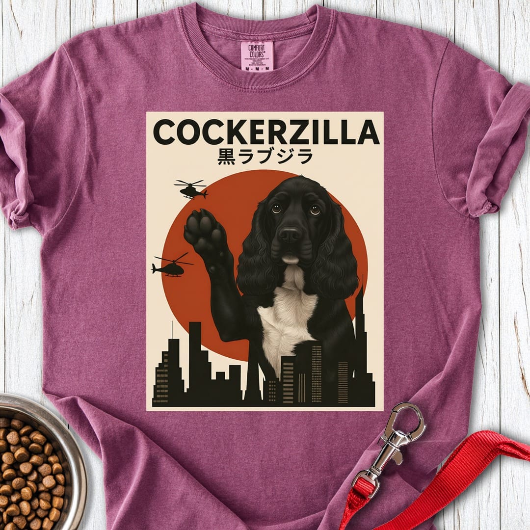 Black Cockerzilla Premium Tee Berry