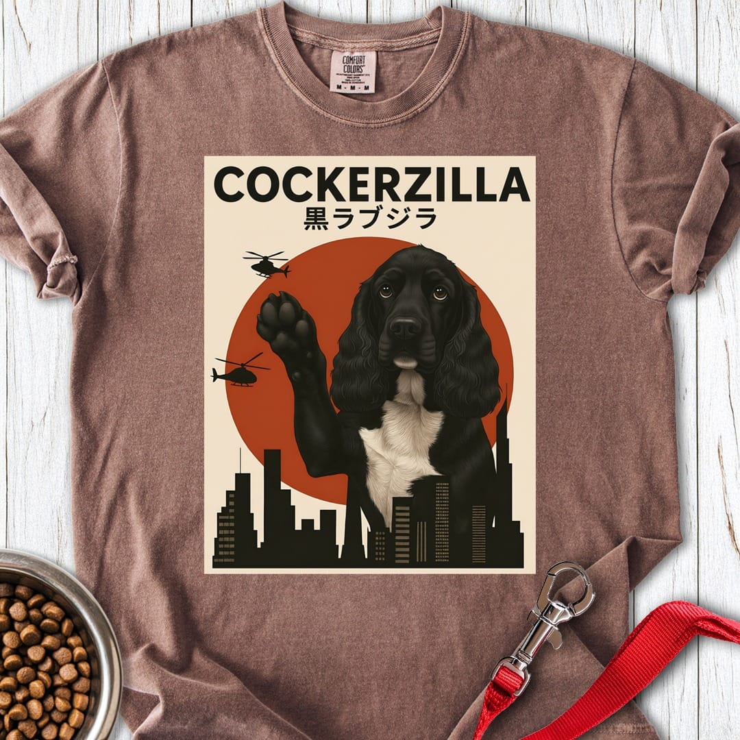Black Cockerzilla Premium Tee Espresso