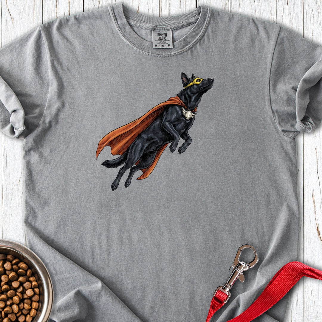 Black German Shepherd Hero Premium Tee Grey