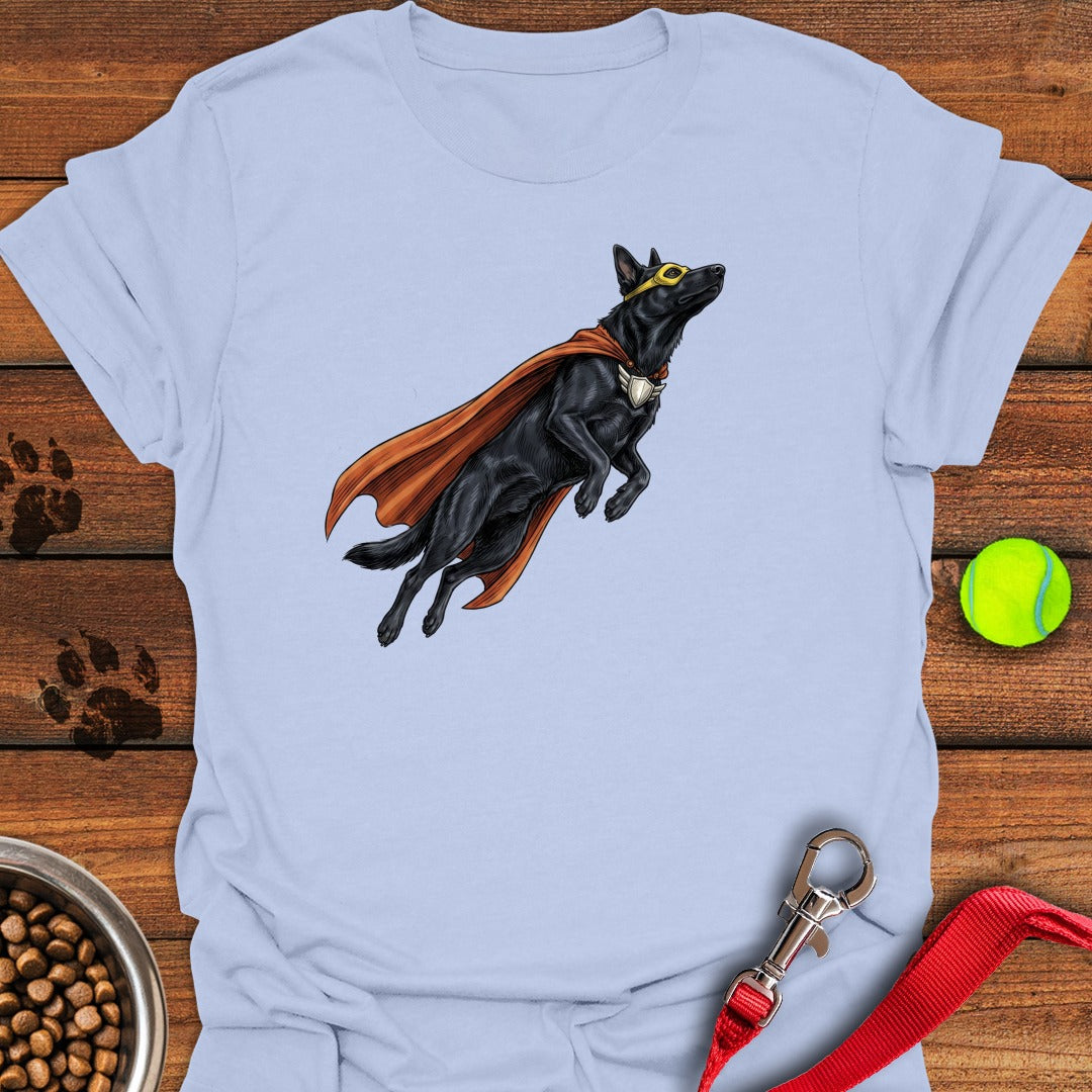 Black German Shepherd Hero Light Blue
