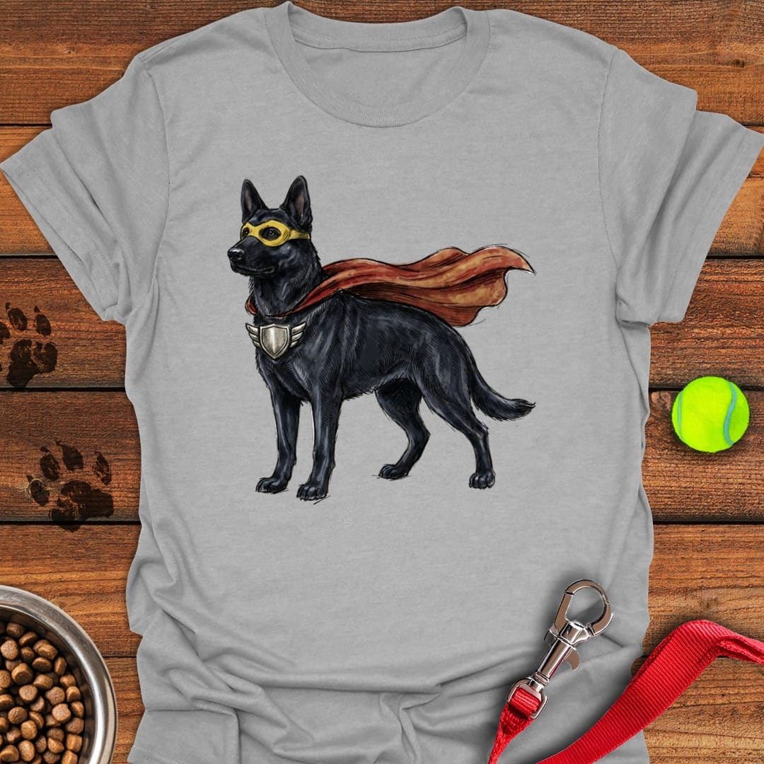 Black German Shepherd Superhero Sport Grey