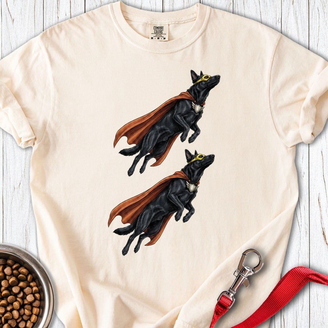 Black German Shepherd Superheroes Premium Tee Ivory