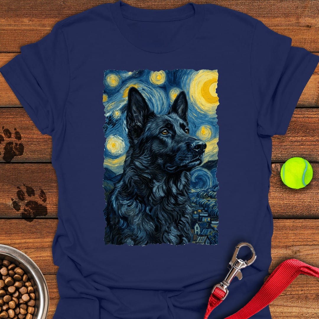 Black German Shepherd Van Gogh Navy