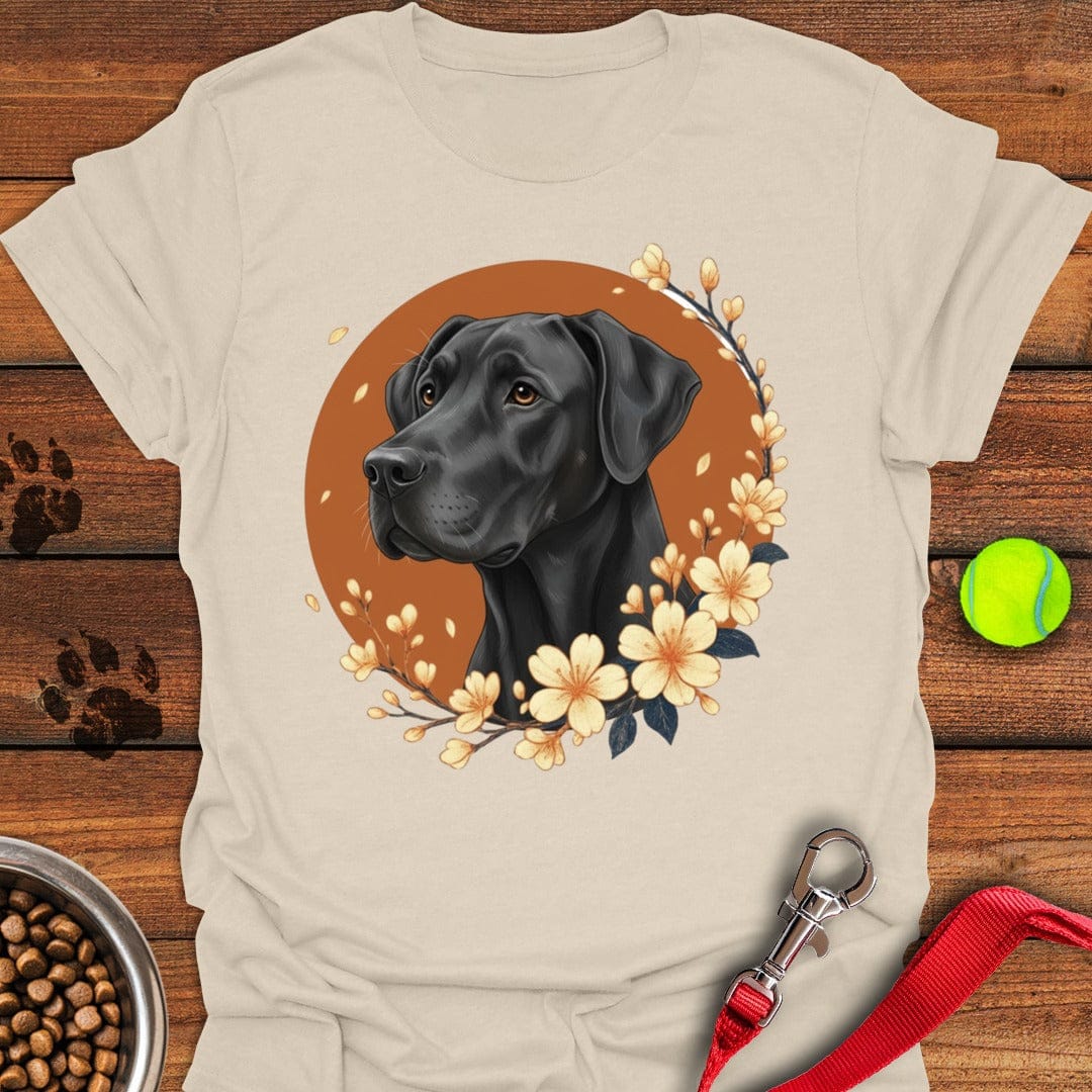 Black Great Dane Flowers Natural