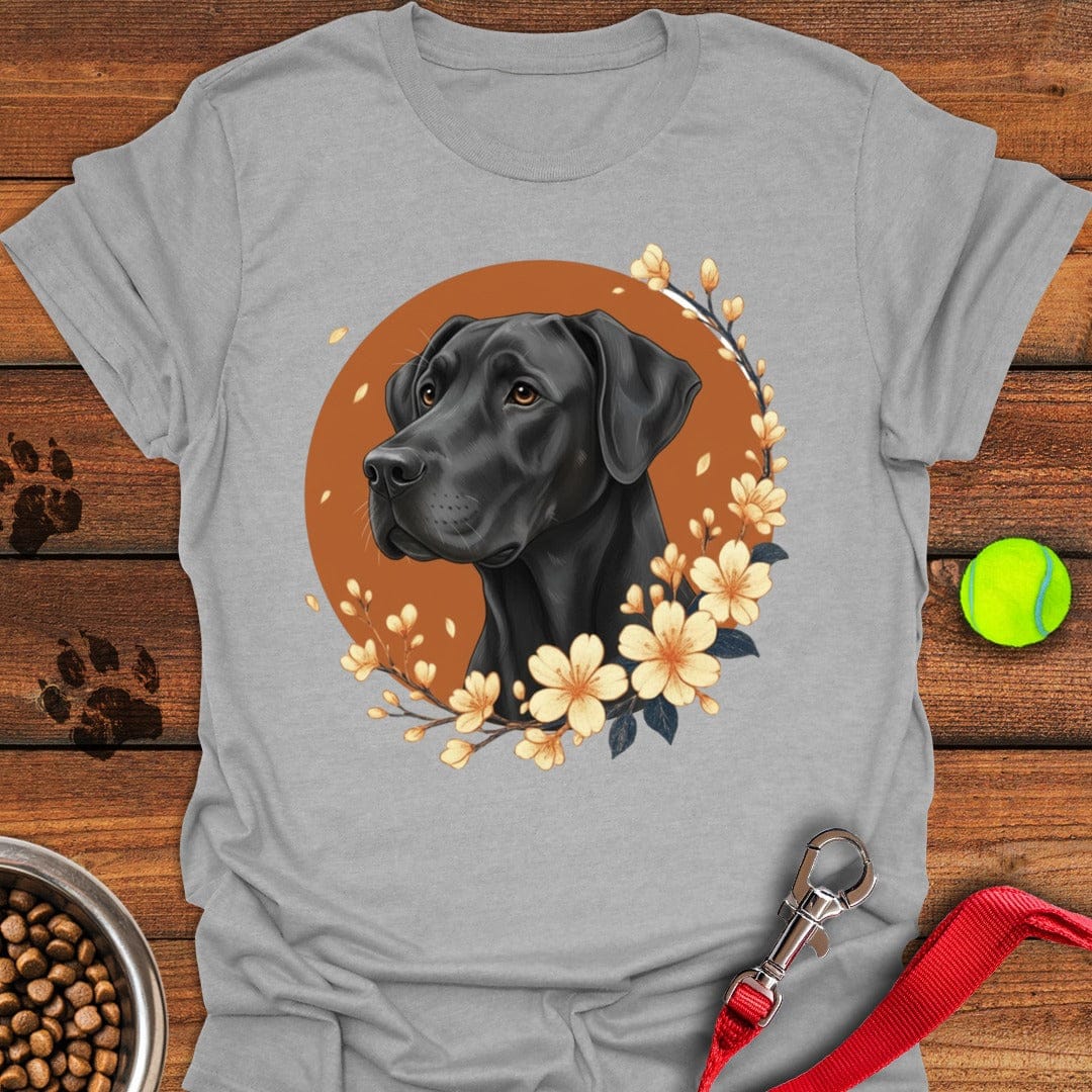 Black Great Dane Flowers Sport Grey