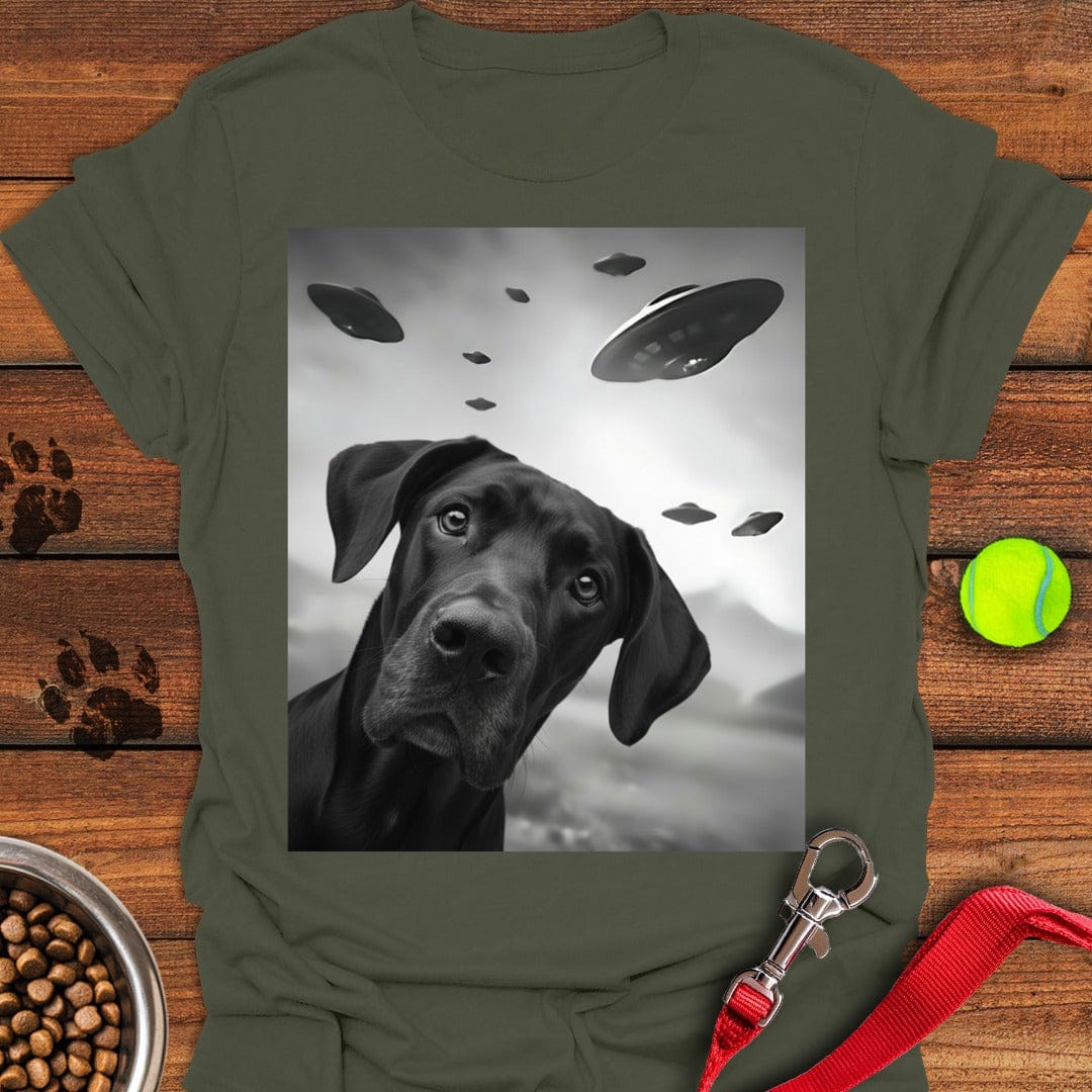 Black Great Dane UFO Military Green
