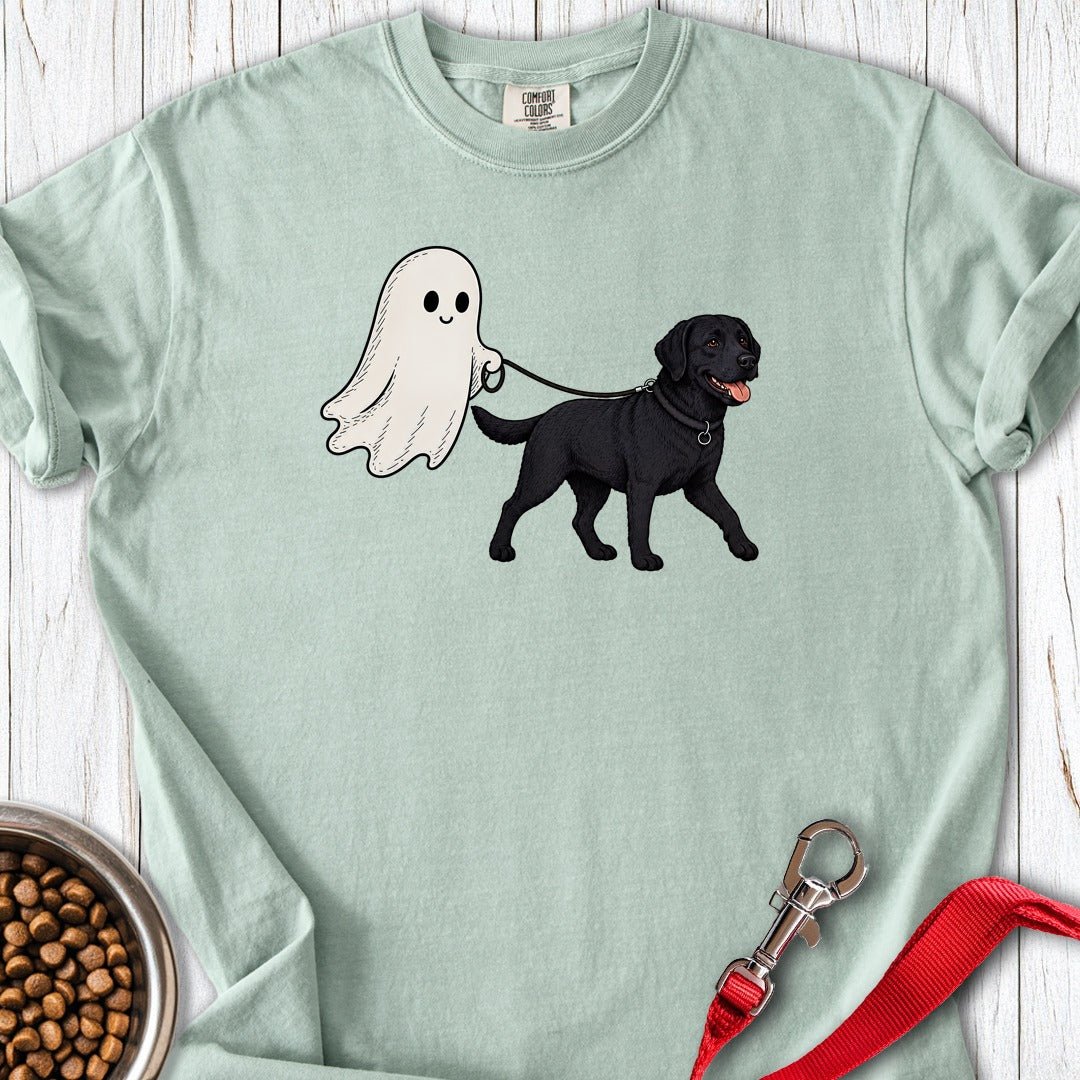Black Lab Ghost Halloween Premium Tee Bay