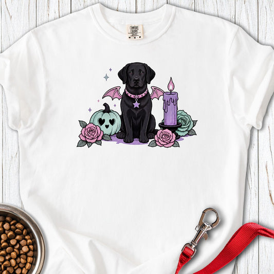 Black Lab Halloween Pastel Goth Premium Tee White