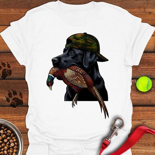 Black Lab Pheasant Hunter White