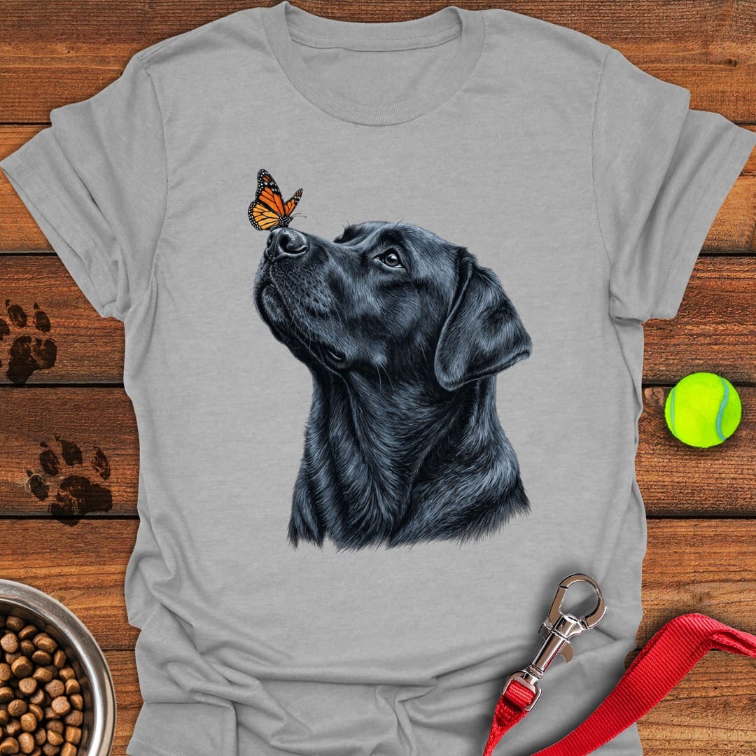 Black Labrador Butterfly Sport Grey
