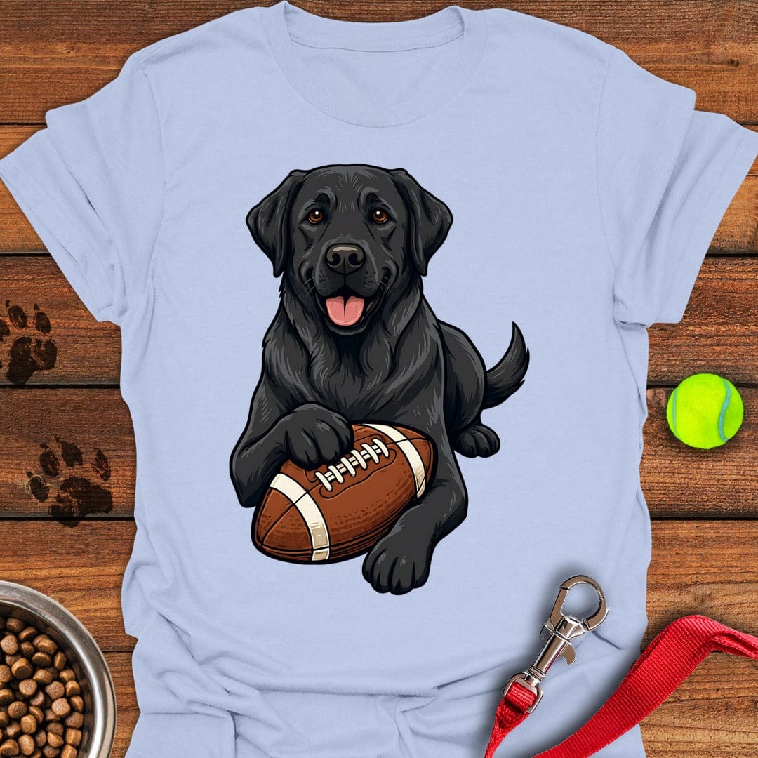 Black Labrador Football Light Blue