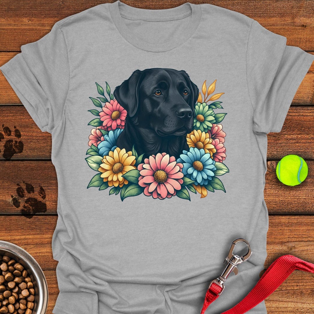 Black labrador Flower Sport Grey