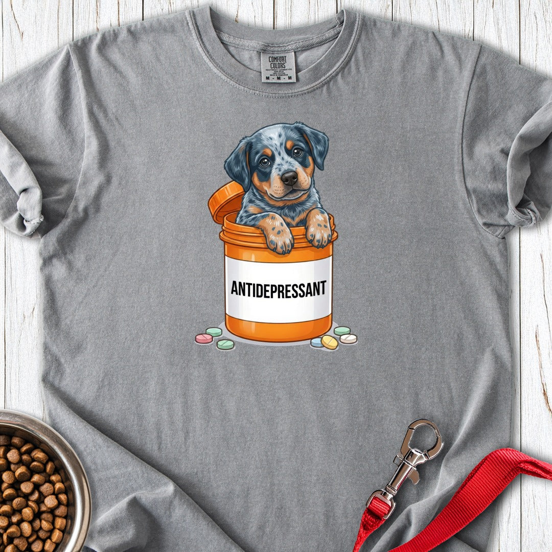 Blue Heeler Antidepressant Premium Tee Grey