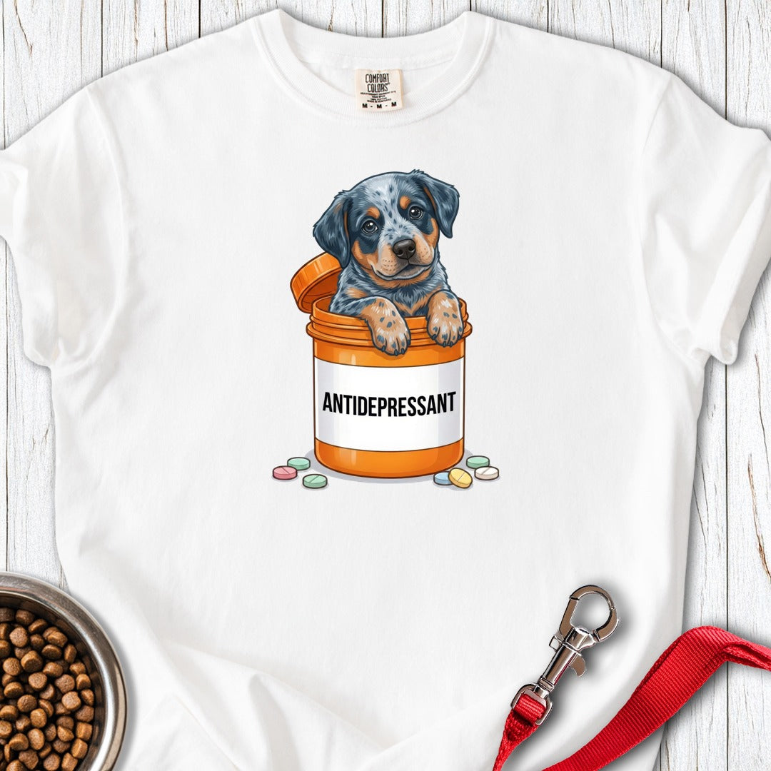Blue Heeler Antidepressant Premium Tee White