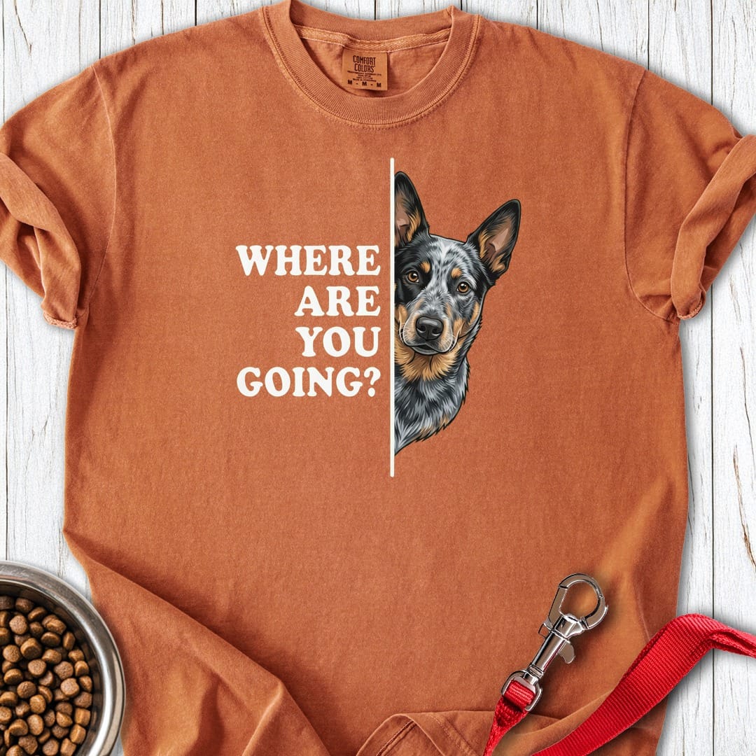 Blue Heeler Following Premium Tee Yam