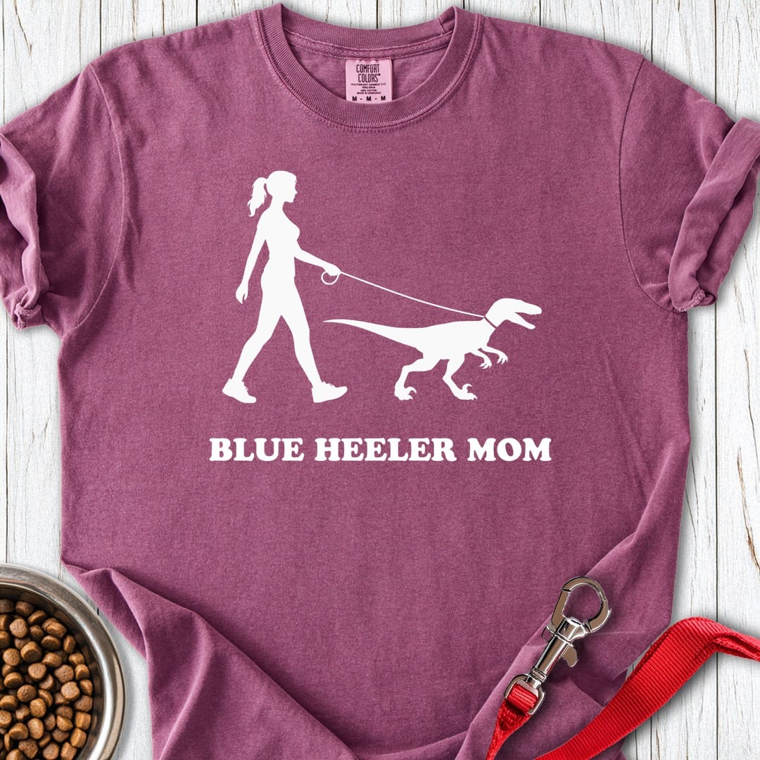 Blue Heeler Mom Premium Tee Berry