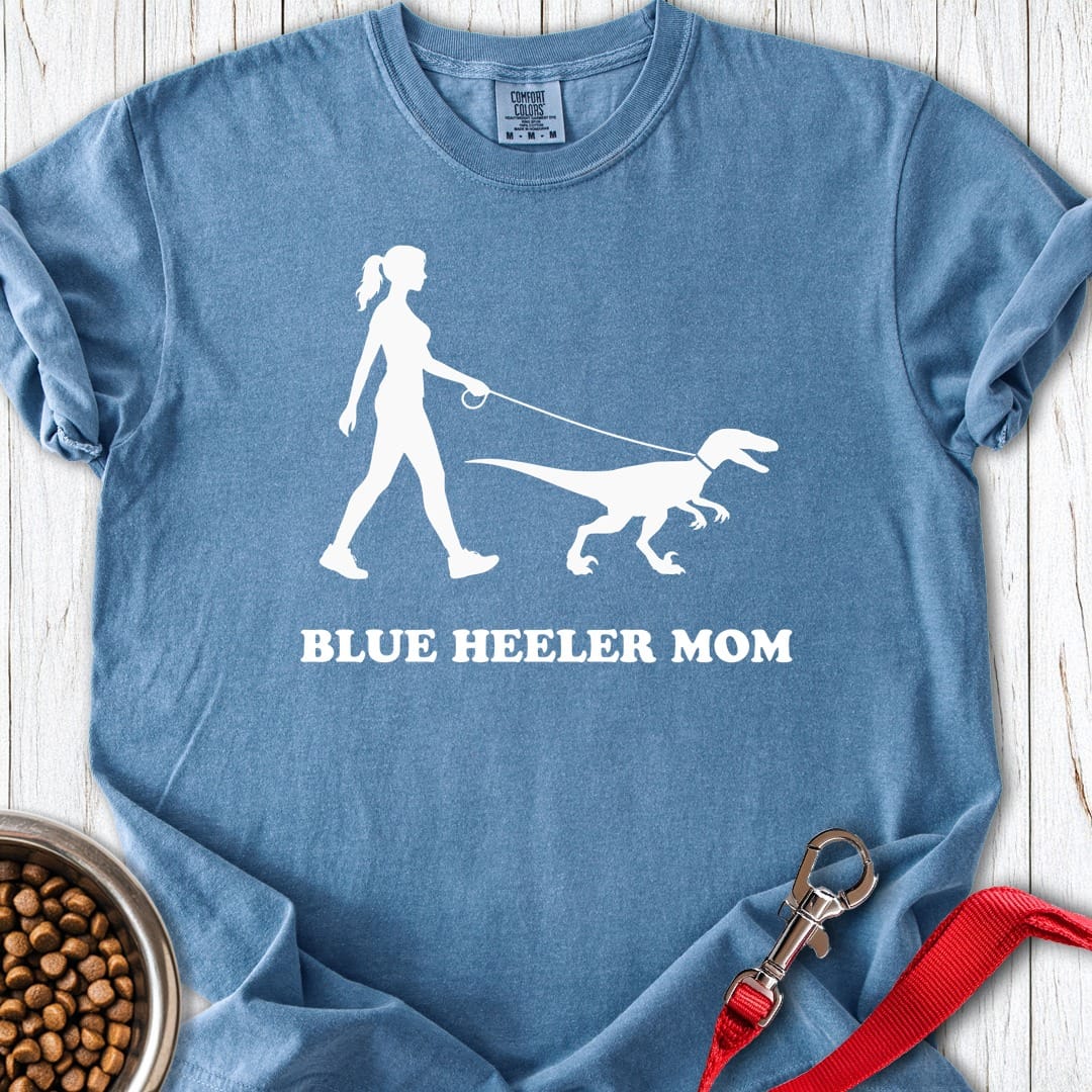 Blue Heeler Mom Premium Tee Blue Jean