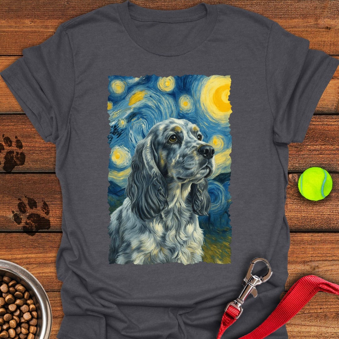 Blue Roan Cocker Spaniel Starry Night Dark Heather