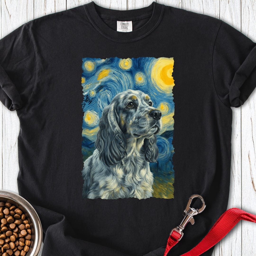 Blue Roan Cocker Spaniel van Gogh Black