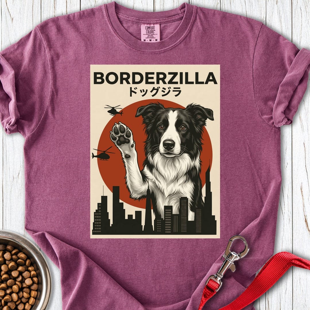 Border Collie Borderzilla Premium Tee Berry