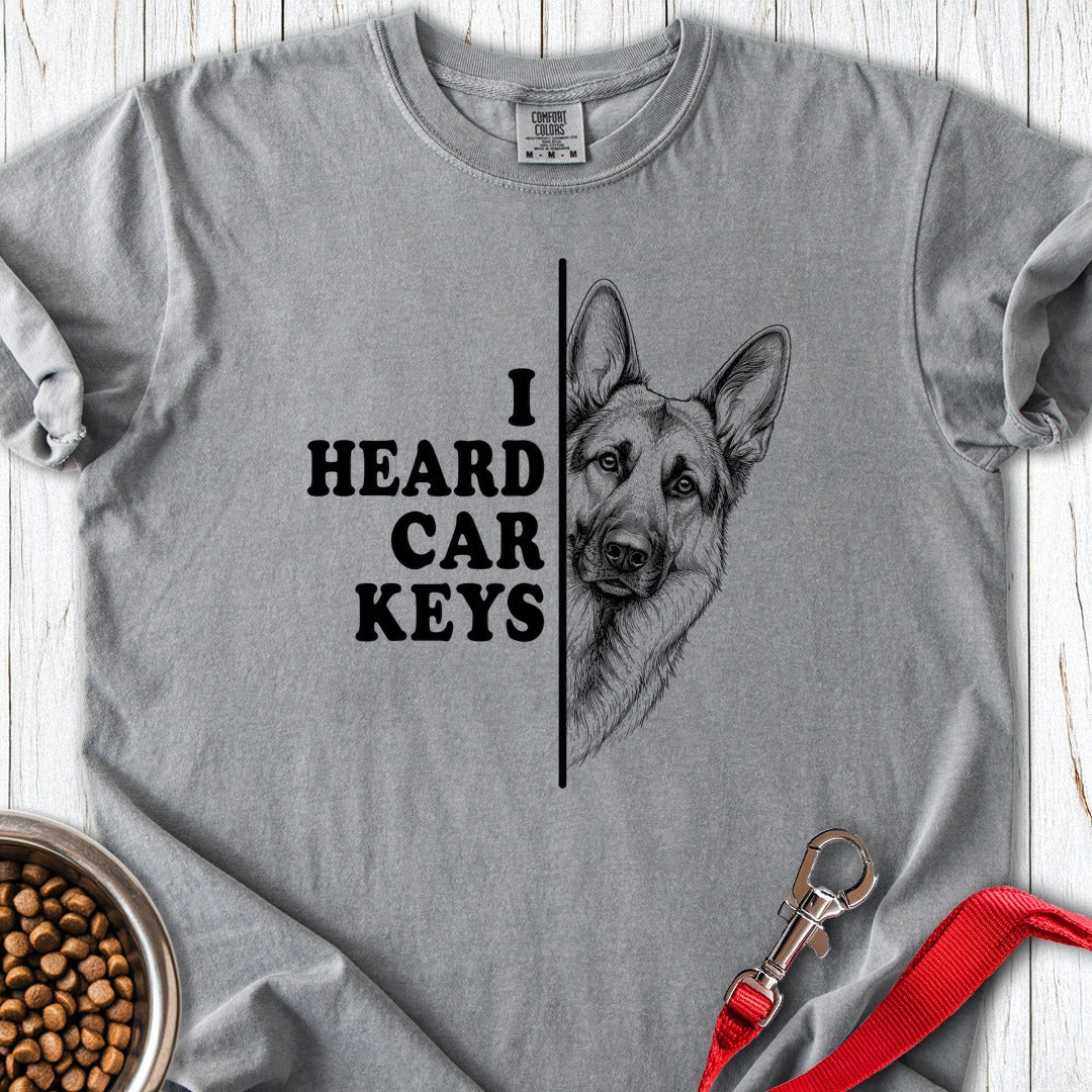 Car keys German Shepherd Premium Tee Grey