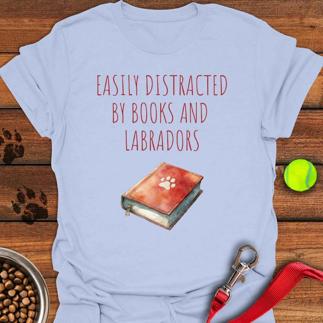 Books & Labradors T-Shirt Light Blue