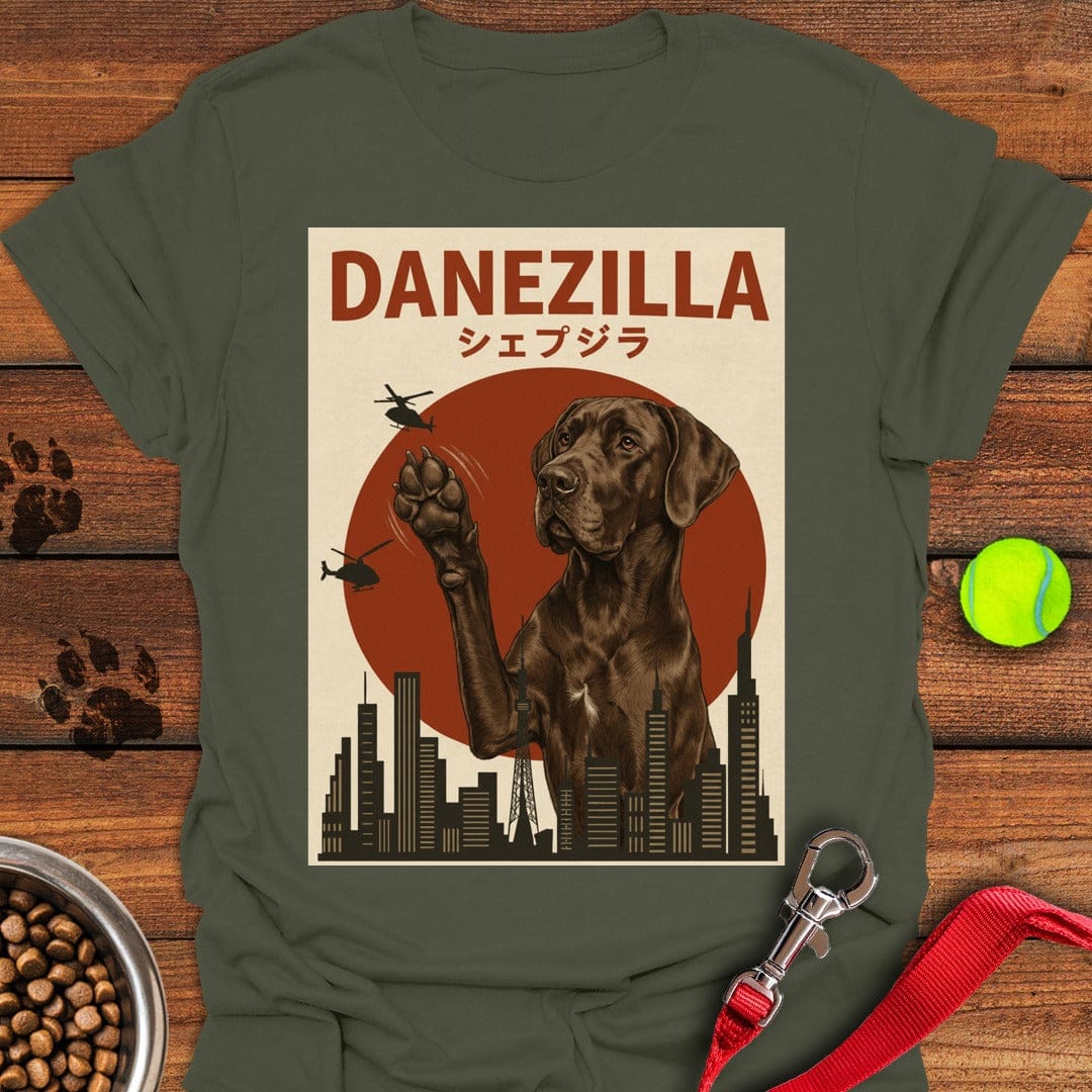 Chocolate Danezilla Great Dane Military Green