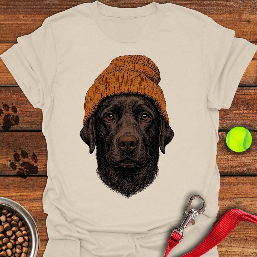 Chocolate Lab Beanie Natural