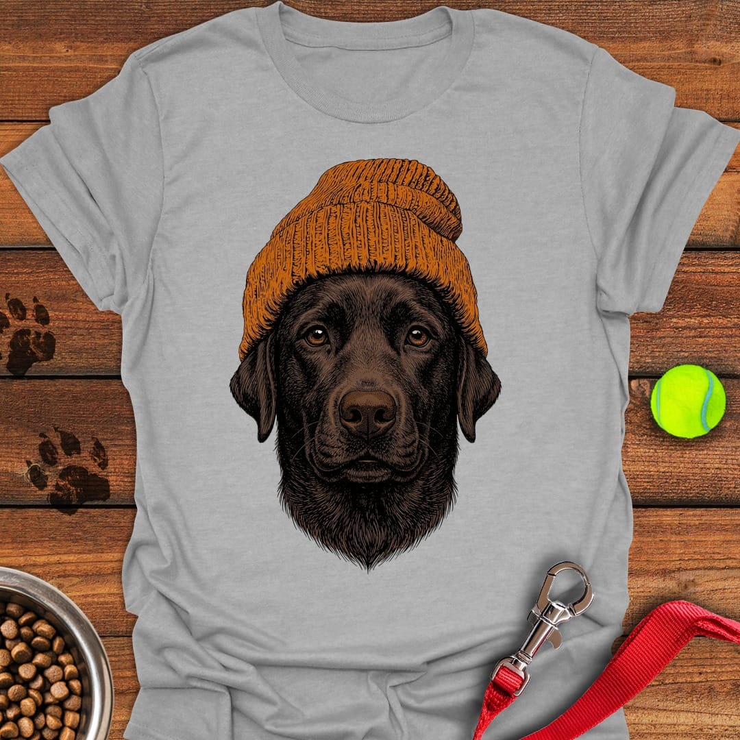 Chocolate Lab Beanie Sport Grey