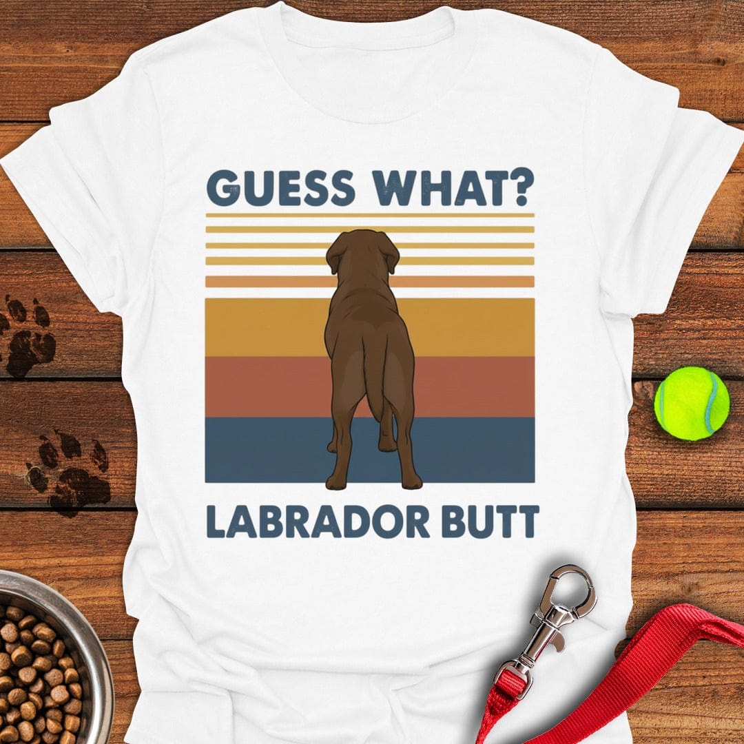 Chocolate Lab Butt White