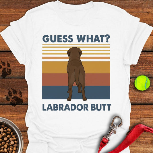 Chocolate Lab Butt White