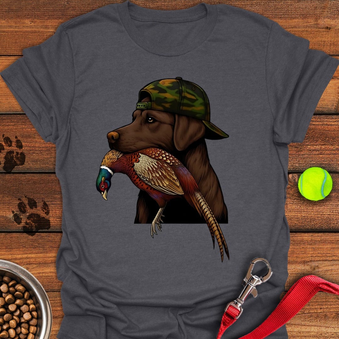 Chocolate Lab Pheasant Hunter Dark Heather
