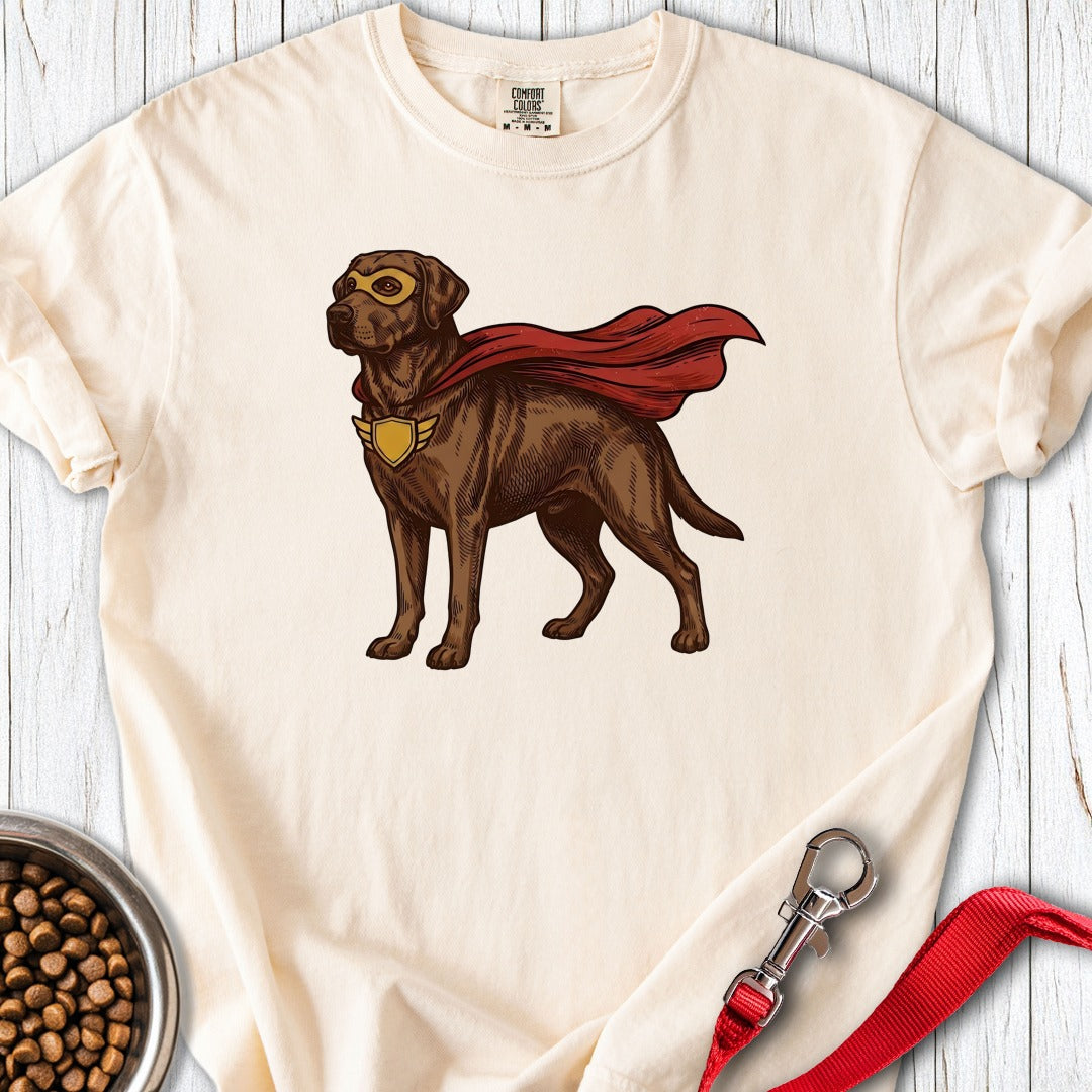 Chocolate Lab Superhero Premium Tee Ivory