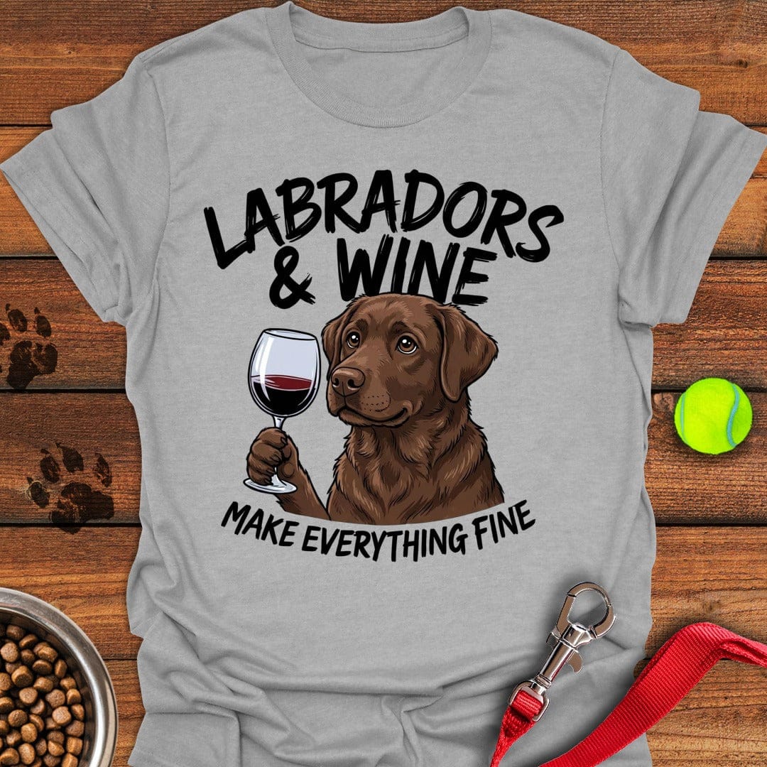 Chocolate Lab & Wine Sport Grey