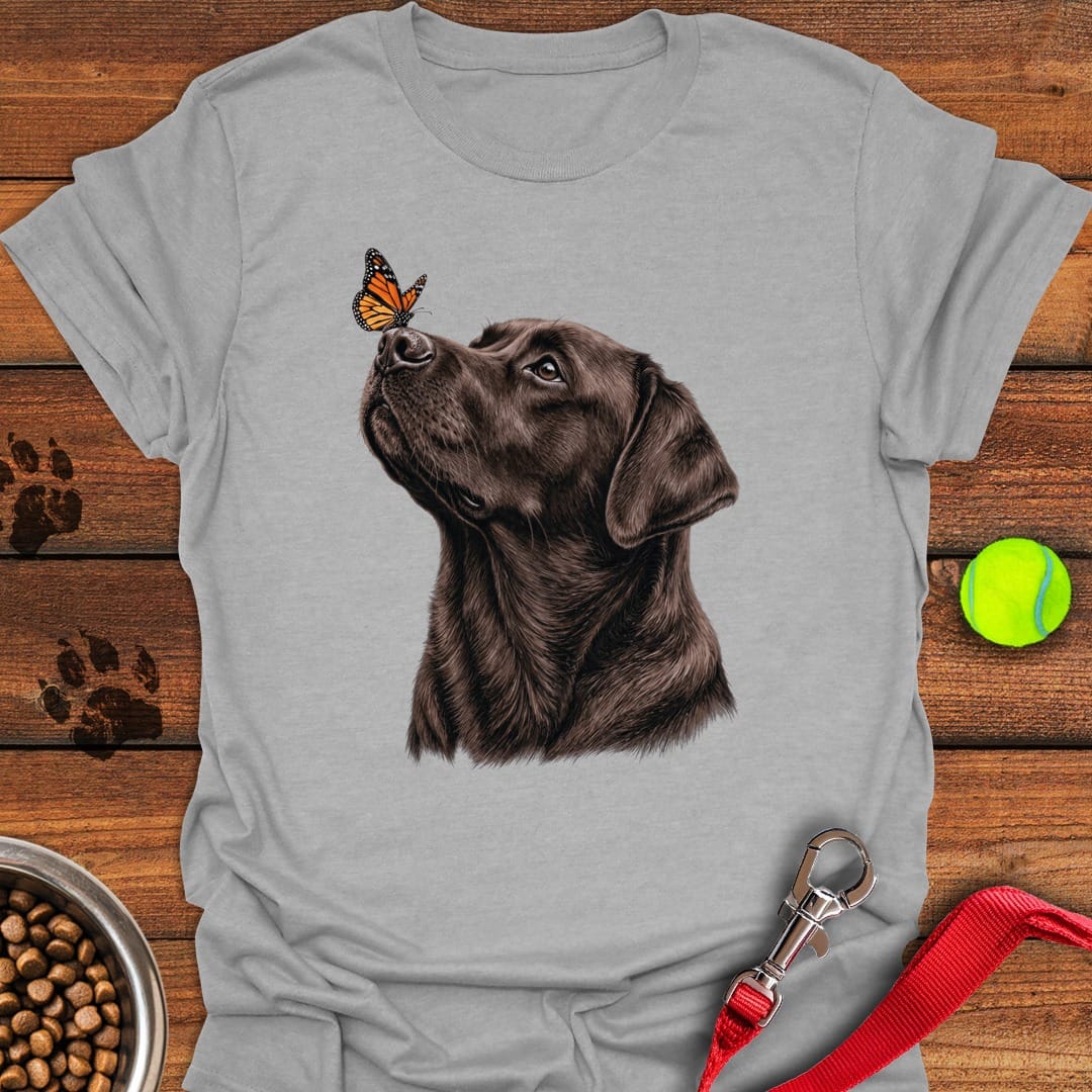 Chocolate Labrador Butterfly Sport Grey