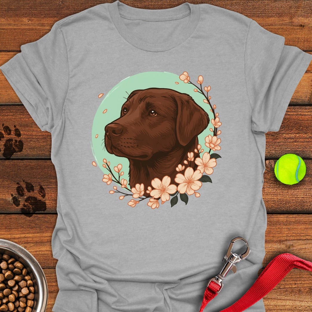 Chocolate Labrador Flower Sport Grey