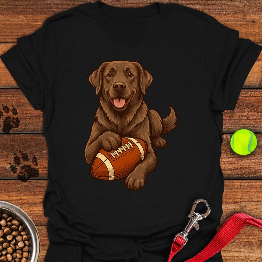 Chocolate Labrador Football Black