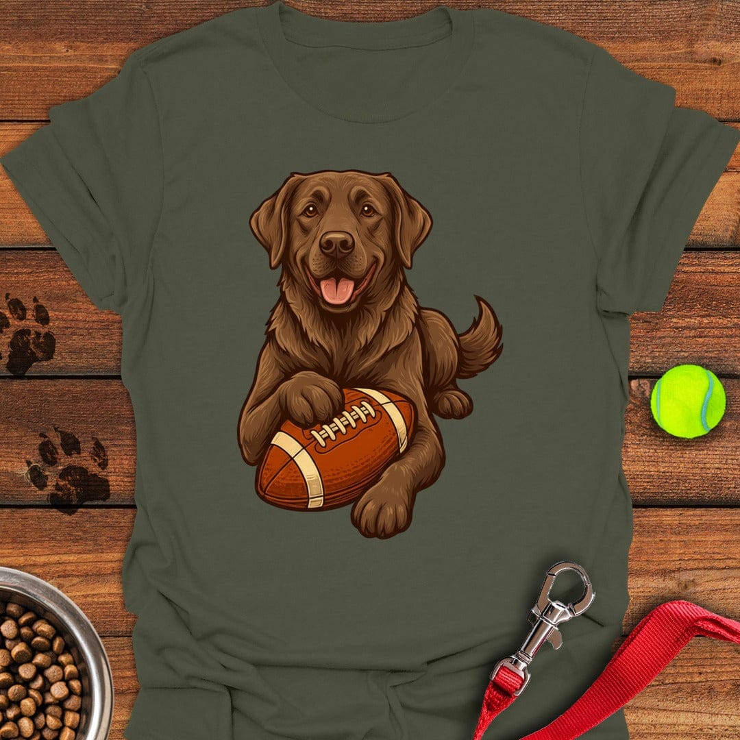 Chocolate Labrador Football Military Green