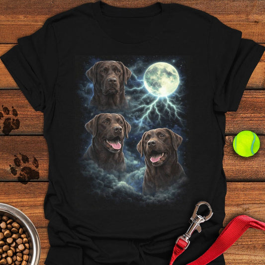 Chocolate Labrador Moon Retro Black